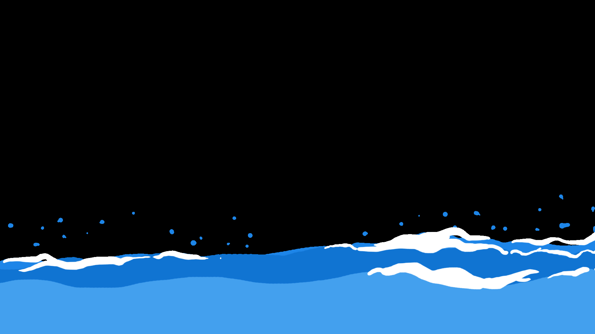 炎炎夏日水花海浪卡通液体水海水视频的预览图