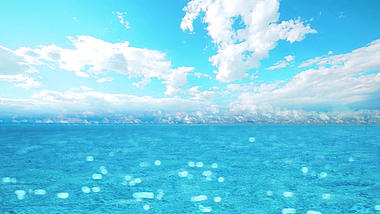 清新夏季海天背景视频ae模板视频的预览图