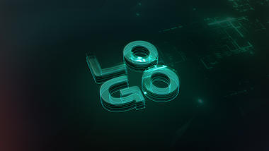 科技感电流光效描边LOGO展示演绎视频的预览图