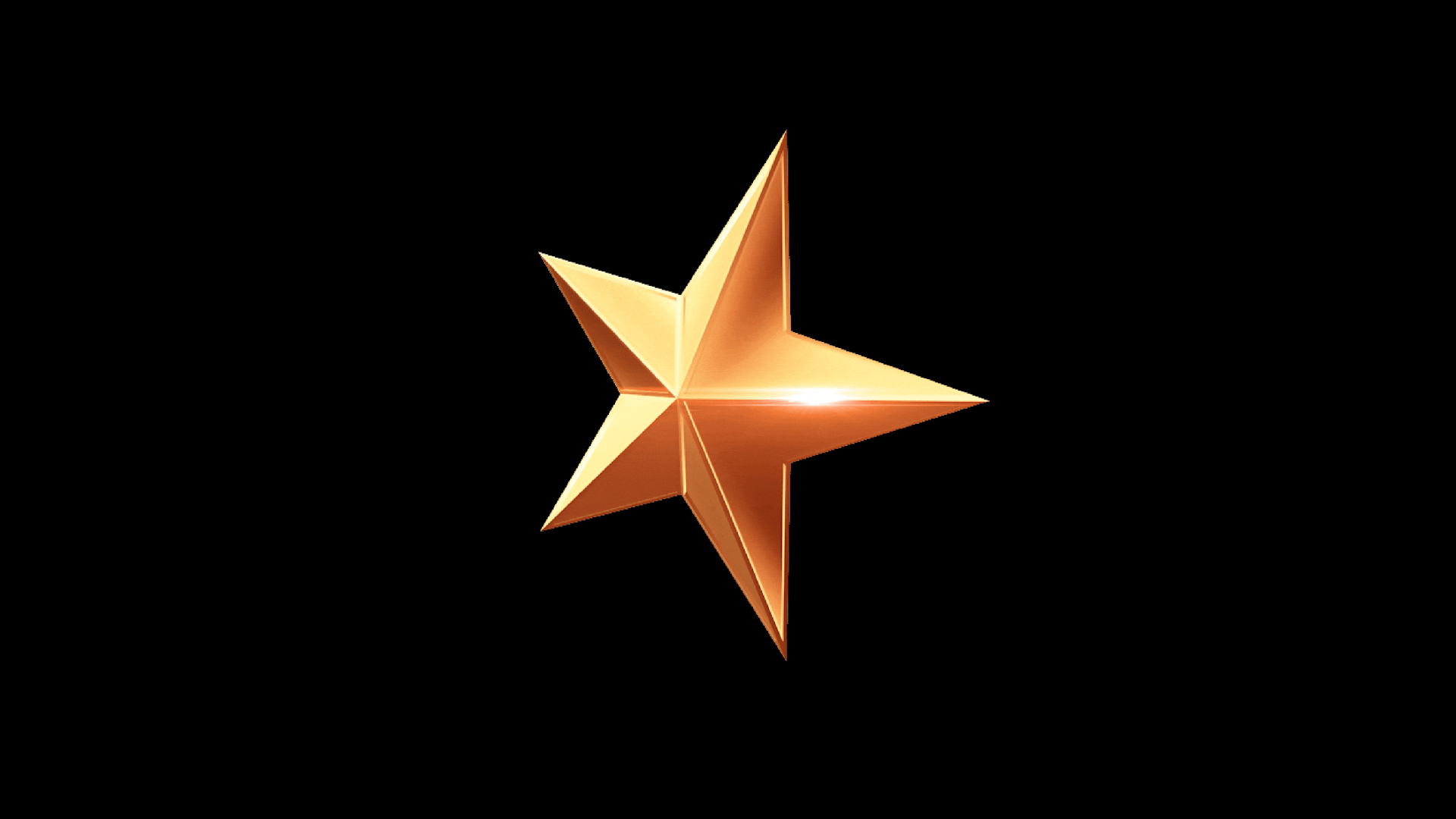 五角星星星黄色C4D立体3D视频的预览图