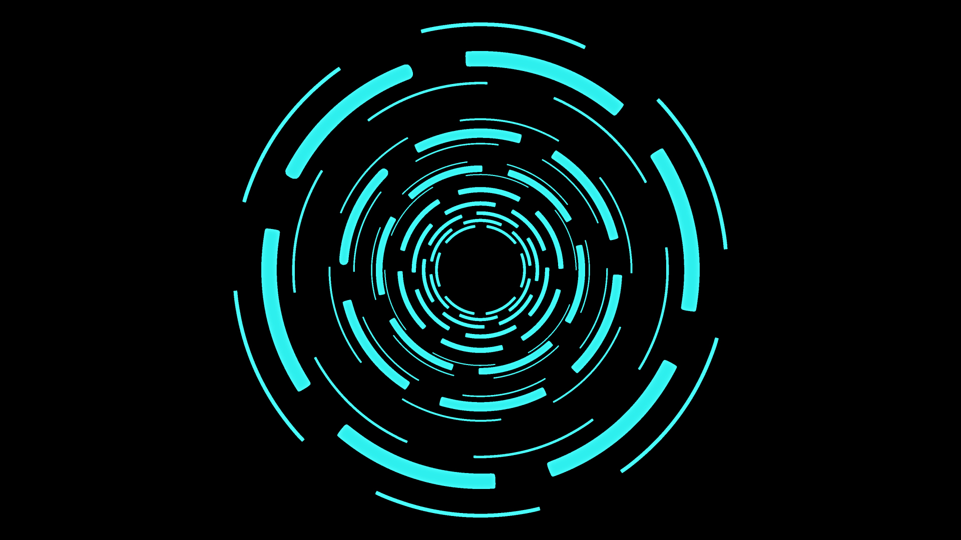 原创视频挂件装饰科技圆环圆圈转动时空隧道科技感蓝色视频的预览图