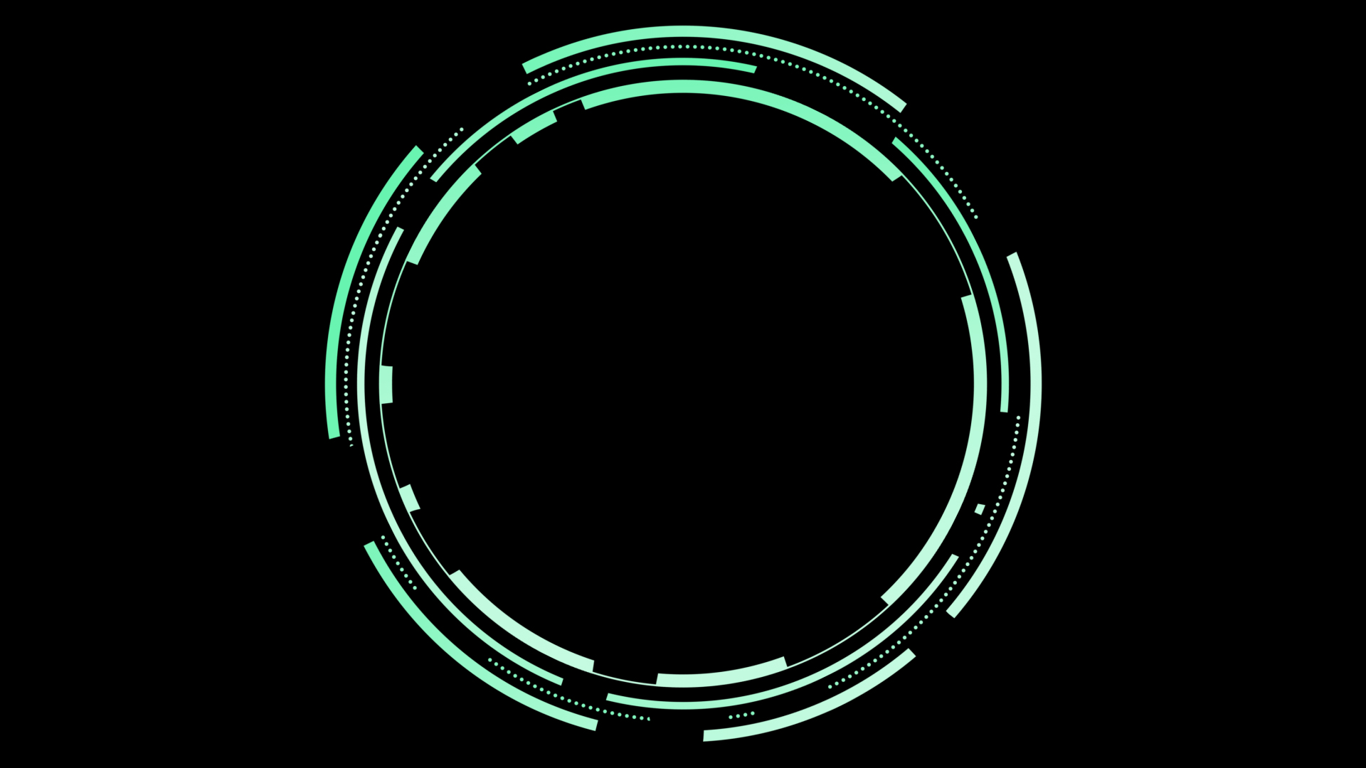 原创视频挂件装饰光效粒子绿色荧光圆形科技感潮流边框视频的预览图
