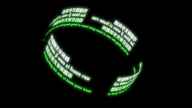 原创环形文字圆环潮流文字环圆圈绿色视频的预览图