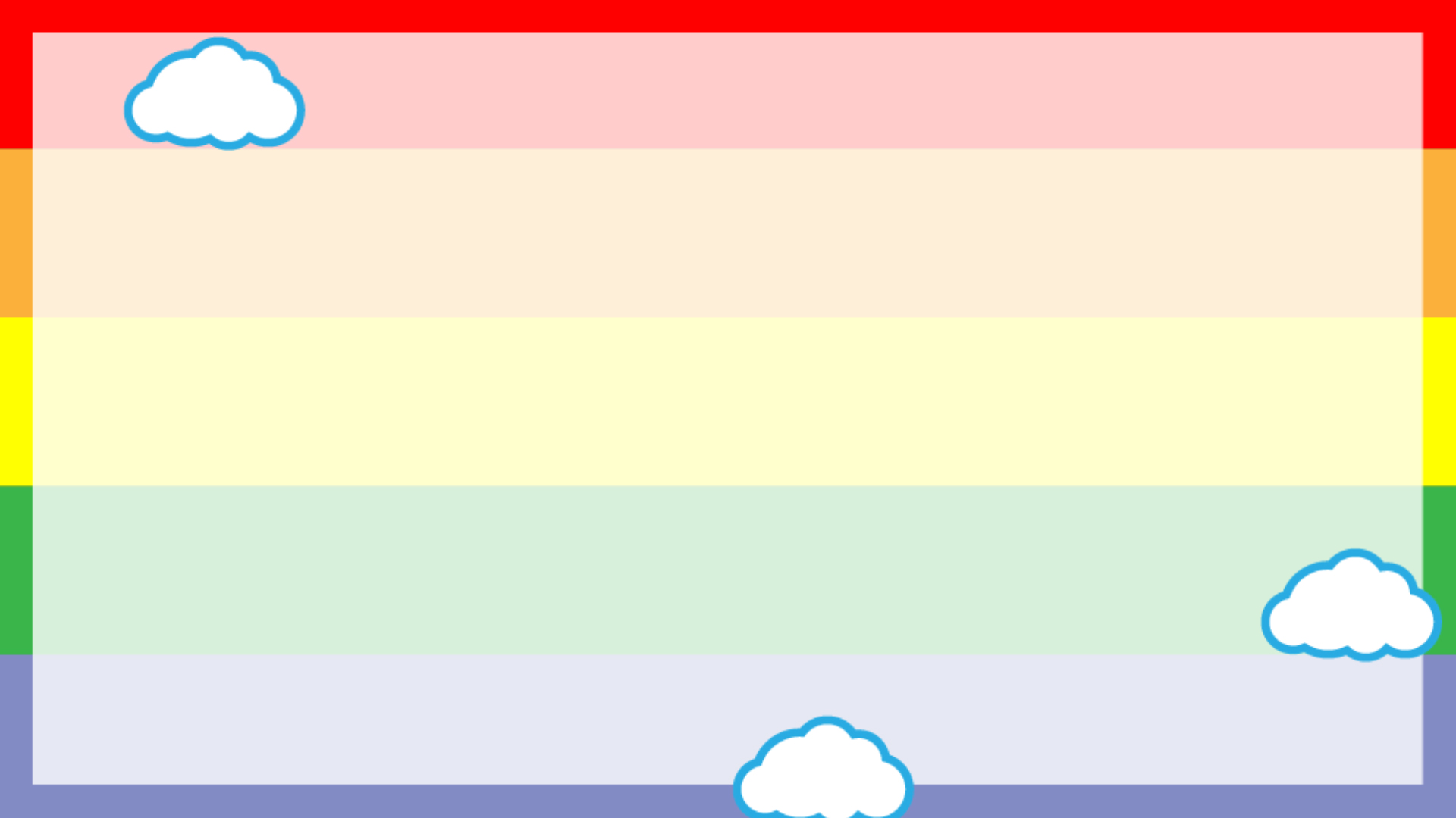 原创背景多色彩虹小云朵边框文本框视频的预览图