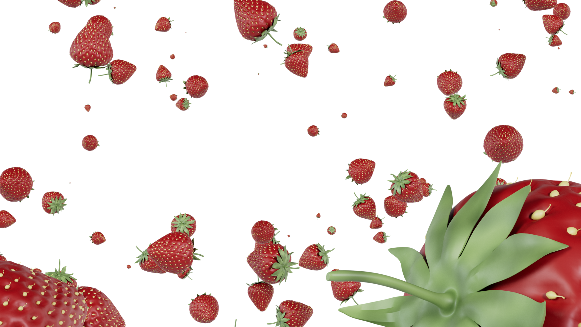 原创3d立体草莓冲屏视频模板视频的预览图