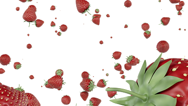 原创3d立体草莓冲屏视频模板视频的预览图