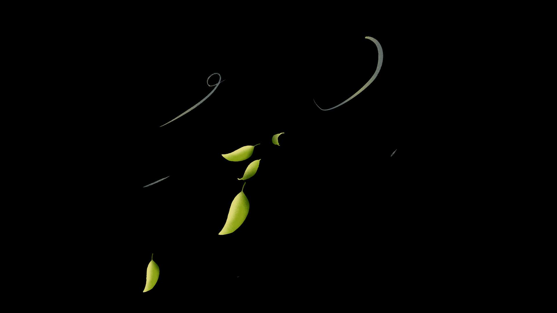 原创挂件装饰风吹树叶大风刮风落叶绿色叶子转场视频的预览图