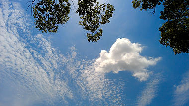 2K实拍晴朗天空延时蓝天白云流云视频的预览图