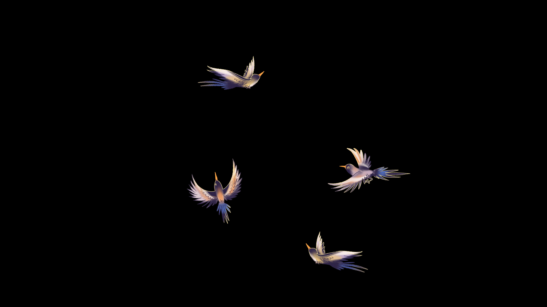 原装挂件装饰乞巧节七夕喜鹊雀鸟动物飞翔视频的预览图