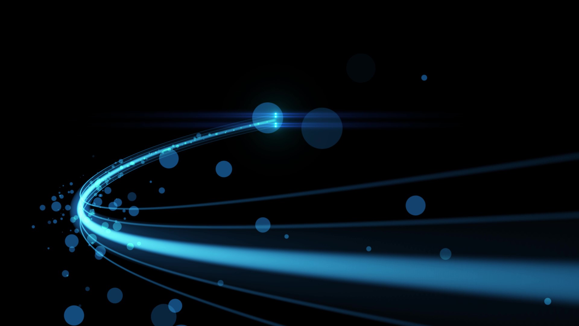 蓝色科技粒子光线流线视频的预览图