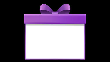 原创挂件装饰七夕情人节紫色蝴蝶结礼盒礼物边框视频的预览图