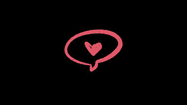 原创挂件装饰爱心红心喜欢心动爱情浪漫粉色对话框气泡框视频的预览图