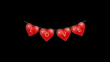 原创挂件装饰情人节妇女节红色爱心LOVE挂饰视频的预览图