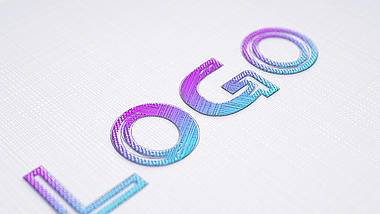 简洁彩色线条缝纫企业LOGO展示演绎片头视频的预览图