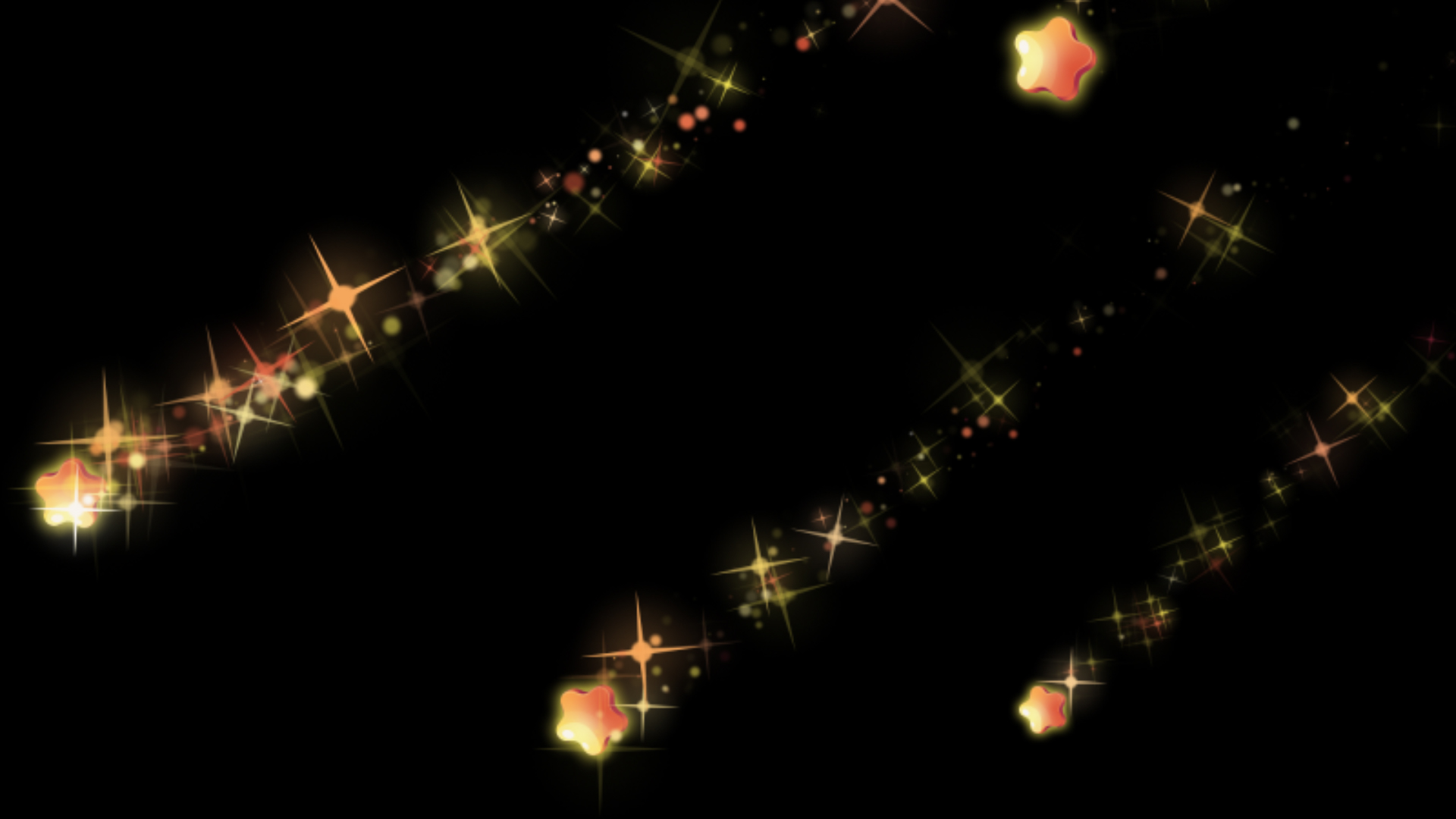 流星星星划过橙色粒子光效光线视频的预览图