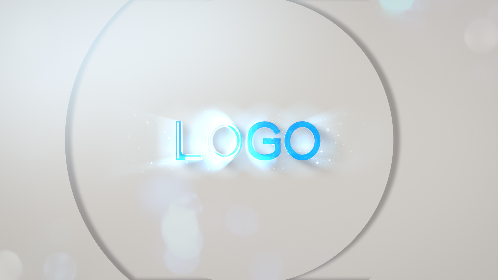 简洁白色光效企业LOGO展示演绎片头视频的预览图