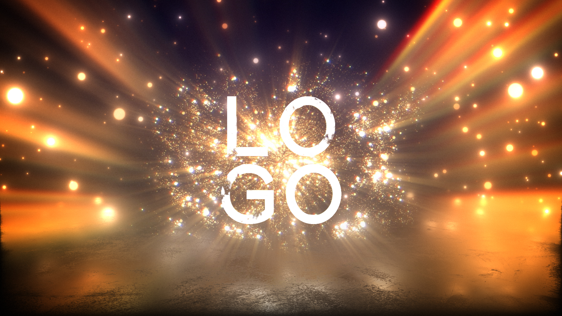 大气闪亮粒子光效LOGO展示演绎视频的预览图