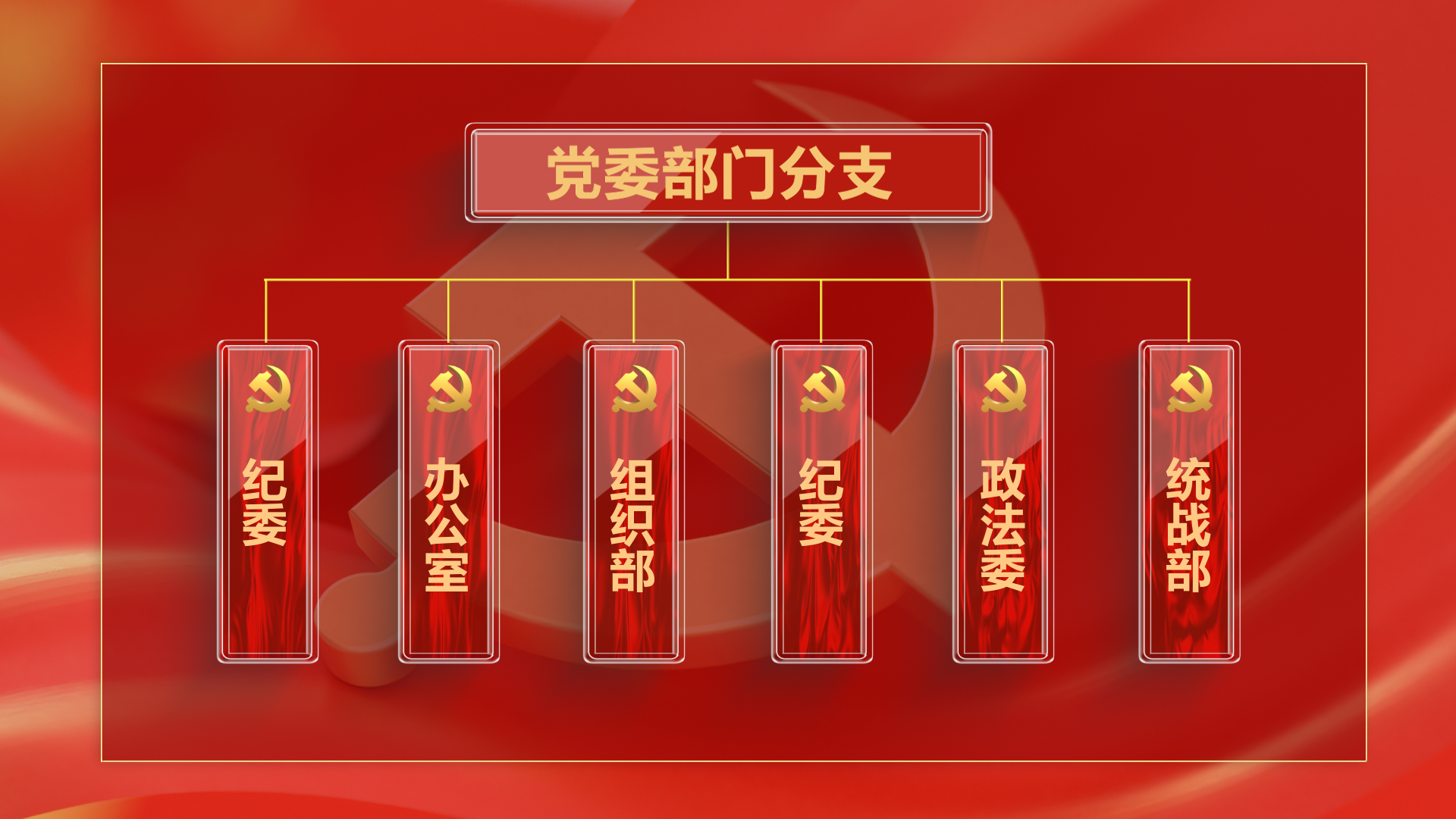 红色党政分类框架ae模板视频的预览图