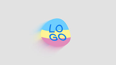 简洁彩色流体MG动画企业LOGO展示演绎视频的预览图