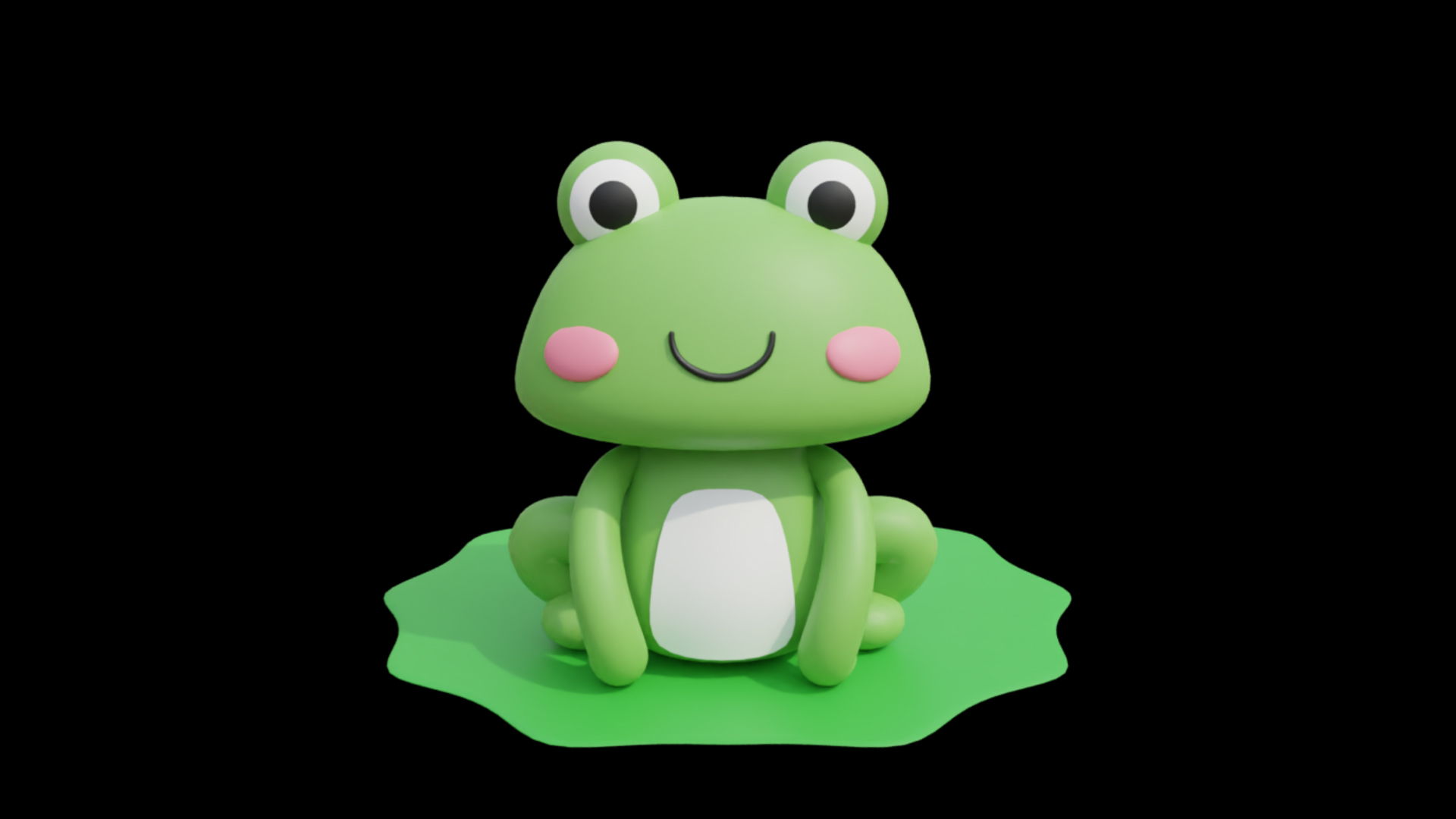 3D立体荷叶青蛙C4D视频的预览图