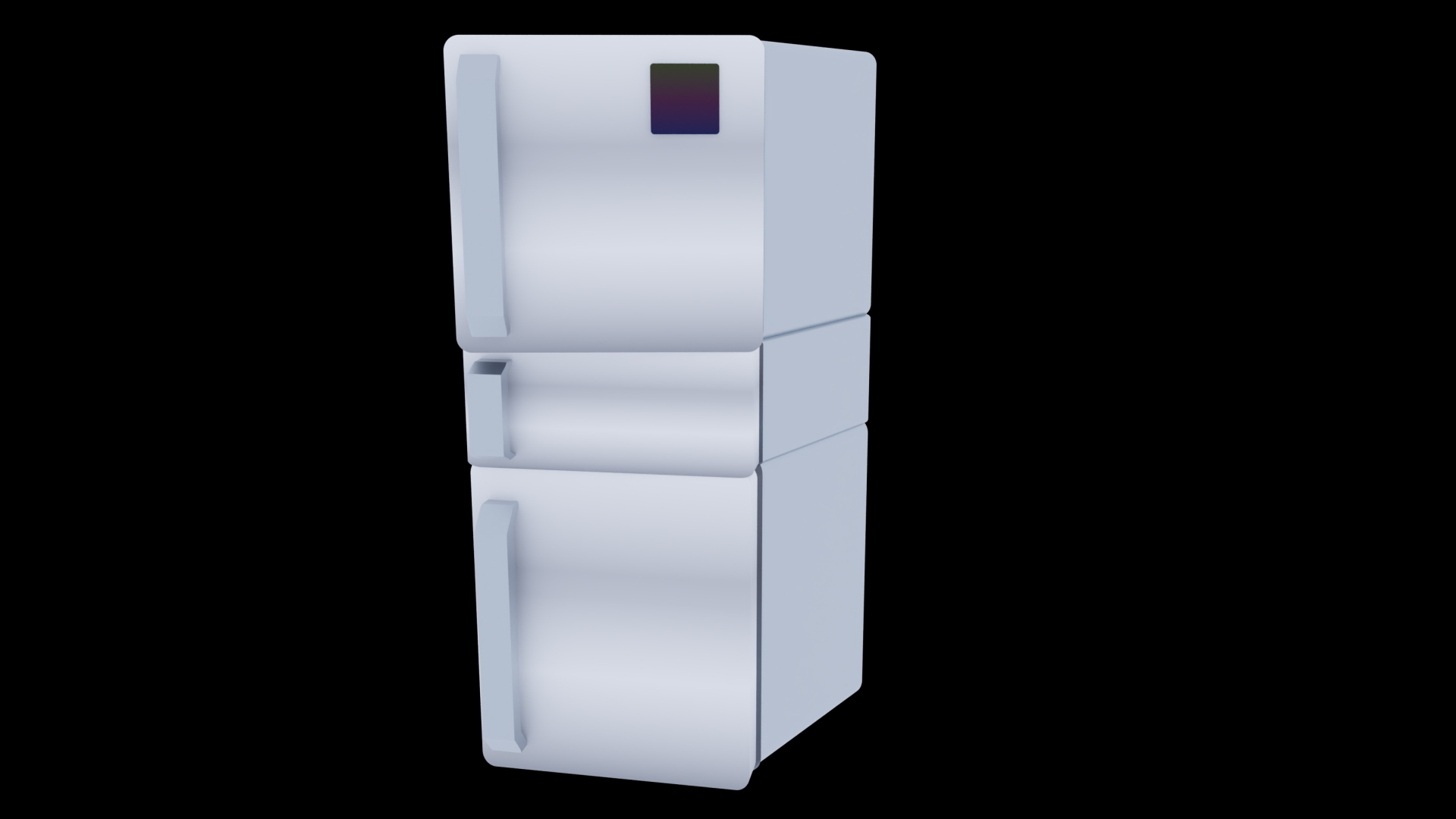3D立体C4D家用电器电冰箱视频的预览图