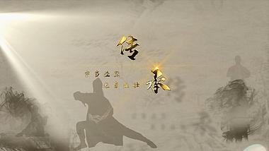 中国风金色质感文字标题片头视频的预览图