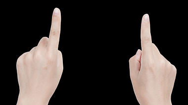 两只手指向外拨开手势手动作视频的预览图