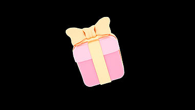 七夕情人节浪漫粉色礼品盒礼物C4D立体3D视频的预览图