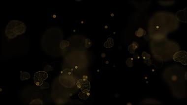 金色七夕情人节唯美浪漫爱心粒子背景视频的预览图