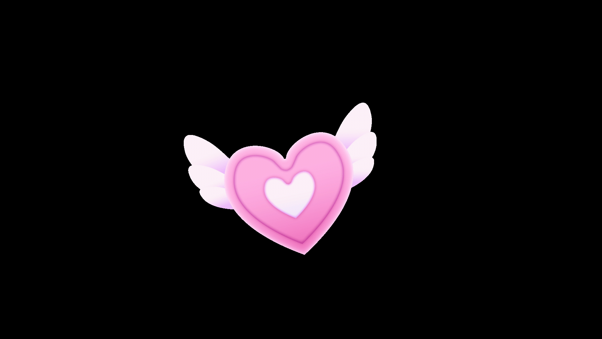 七夕浪漫爱心飞起来扇翅膀卡通可爱紫色视频的预览图