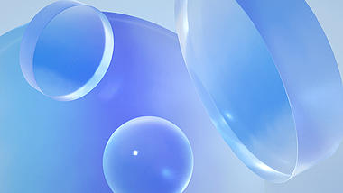 3D立体c4d蓝色质感渐变玻璃视频背景视频的预览图