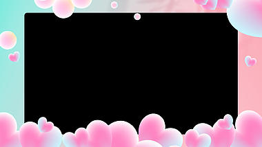 原创520爱心边框粉色渐变清新浪漫情人节视频边框素材视频的预览图