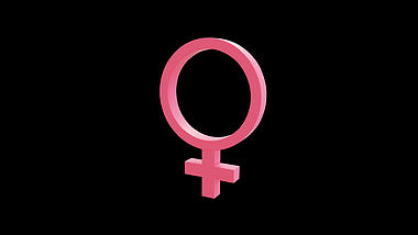 3DC4D立体女性图标粉红色视频的预览图