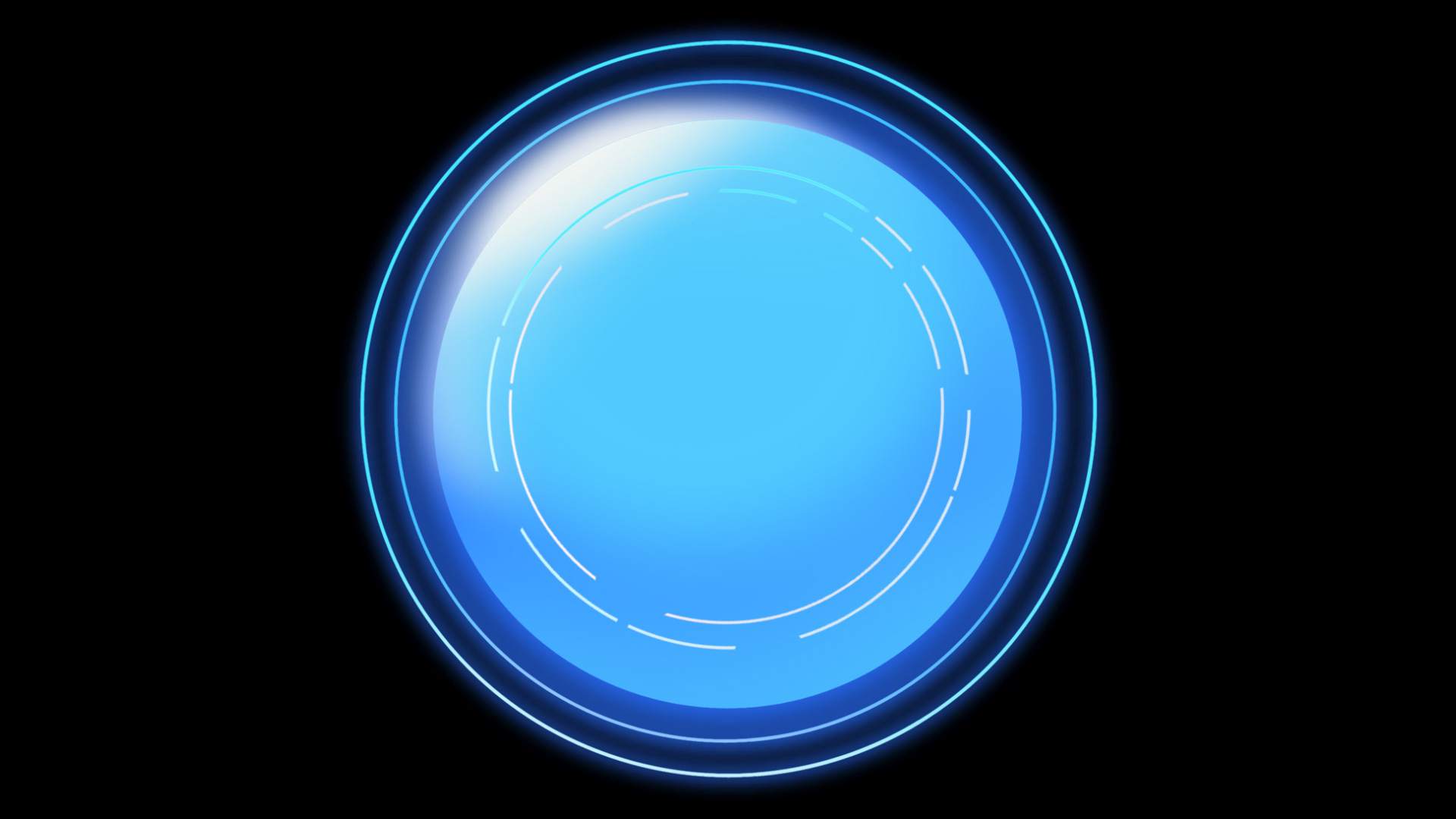 原创科技蓝圆形科技风按钮开关视频的预览图