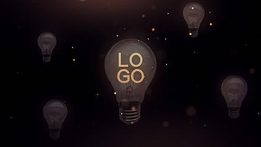 创意发明灯泡粒子LOGO展示演绎视频的预览图
