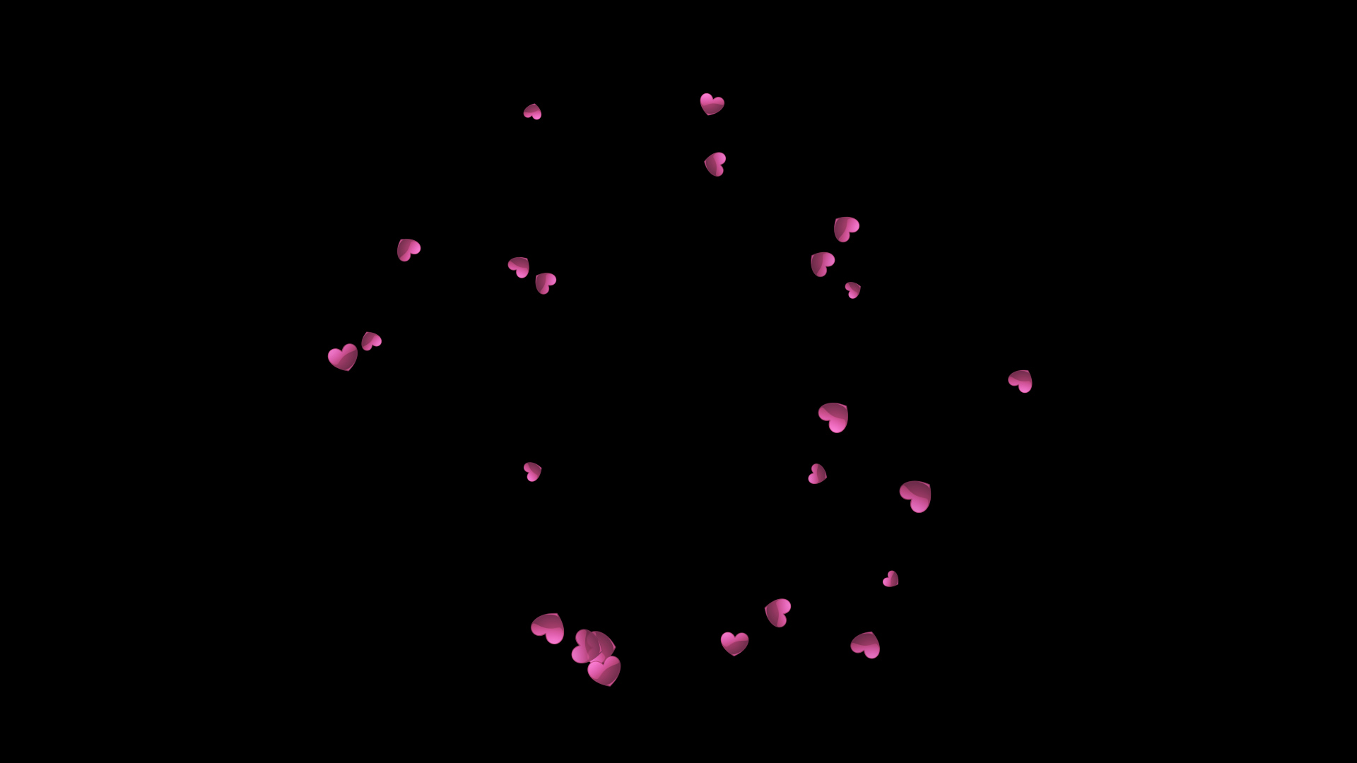 爱心爆炸元素七夕情人节元素粒子爱心视频的预览图