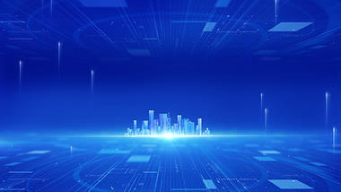 原创科技城市光效蓝色大气金融视频背景视频的预览图