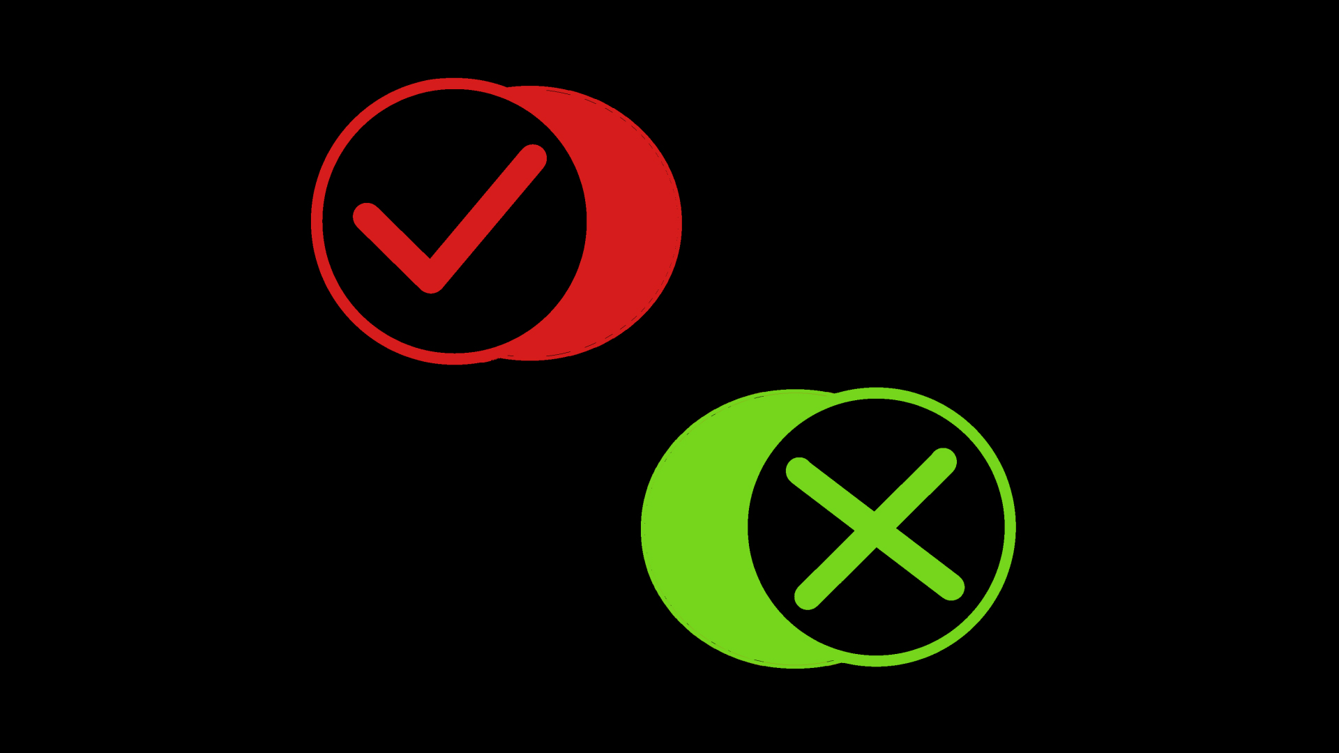 红色对号绿色错号开关按钮图标符号视频的预览图