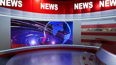 新闻演播厅虚拟背景视频素材AE模板视频的预览图