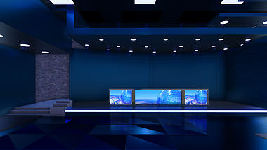 虚拟背景视频新闻直播间视频AE模板视频的预览图