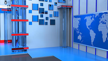 新闻背景蓝色视频虚拟背景素材模板视频的预览图