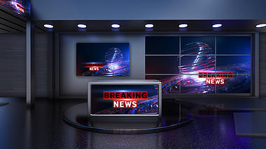 虚拟背景新闻直播间视频素材AE模板视频的预览图
