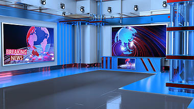 新闻演播厅背景视频虚拟背景AE模板视频的预览图