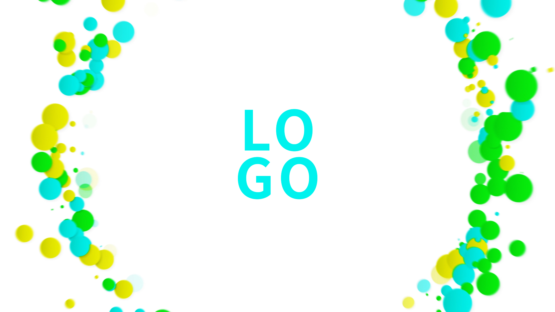 简洁清新泡泡粒子LOGO展示演绎片头视频的预览图