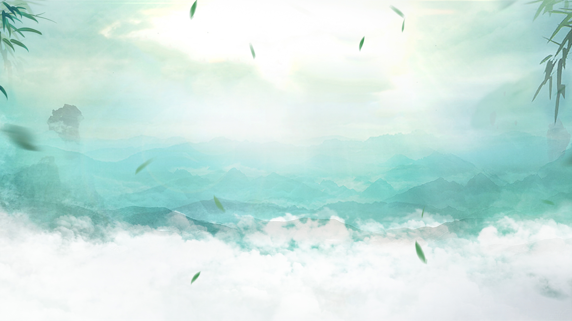 原创绿色梦幻仙境渐变清新游戏视频背景视频的预览图