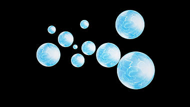C4D立体3D蓝色玻璃球体蓝色视频的预览图