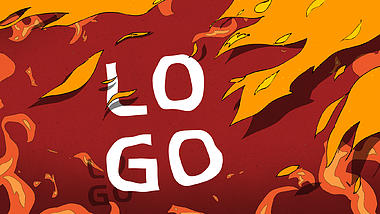 卡通火焰MG动画LOGO展示演绎视频的预览图