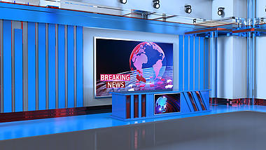 虚拟背景新闻直播间视频AE模板视频的预览图