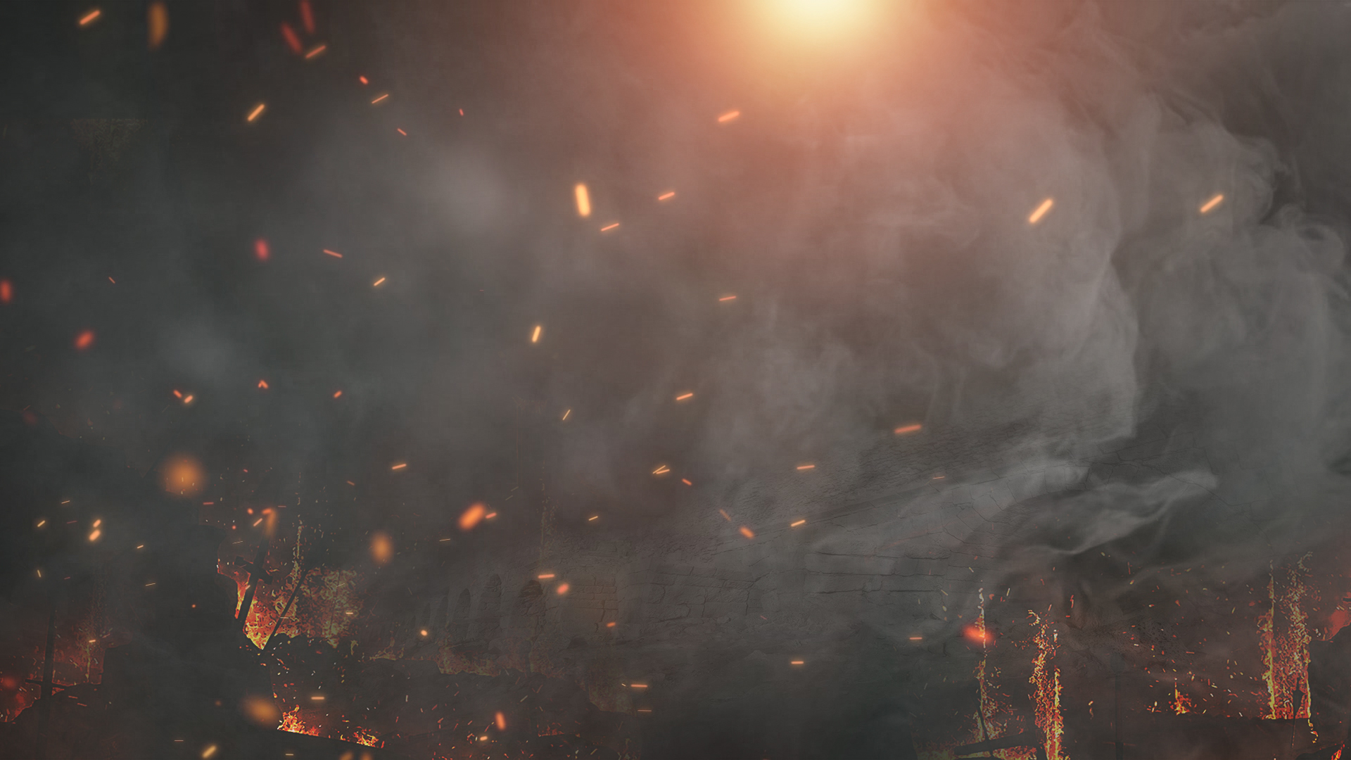 原创战火火焰光效黑色大气游戏电竞比赛战场战争视频背景视频的预览图