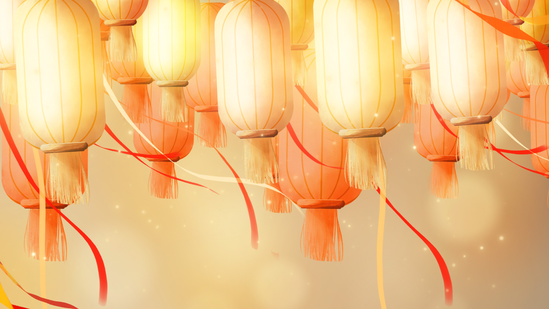 原创中秋节中秋灯笼手绘视频背景视频的预览图